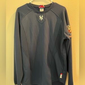 Majestic Navy Yankees Pullover with World Series patch